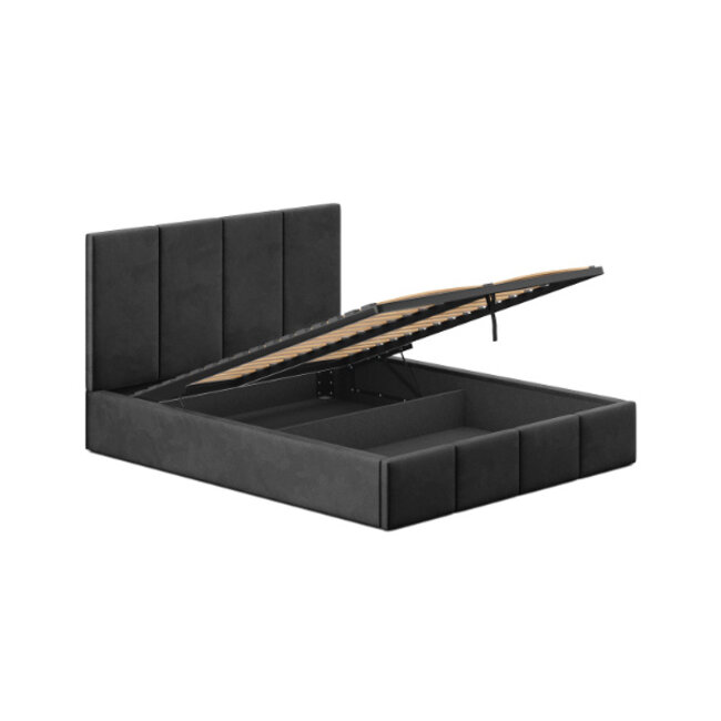 Polsterbett Economy Schwarz 90 - 180 cm  – Modernes Design trifft auf praktischen Komfort