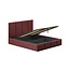 Polsterbett Economy Weinrot 90–180 x 200 cm – Eleganter Blickfang mit gemütlichem Komfort