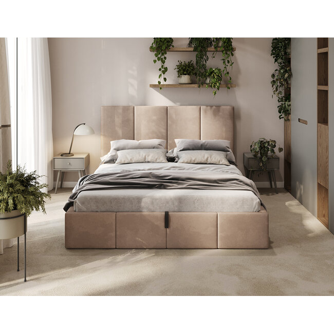 Polsterbett Economy Beige 90–180 cm – Zeitlose Eleganz und gemütlicher Schlafkomfort