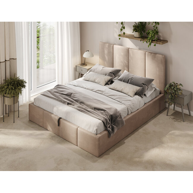 Polsterbett Economy Beige 90–180 cm – Zeitlose Eleganz und gemütlicher Schlafkomfort