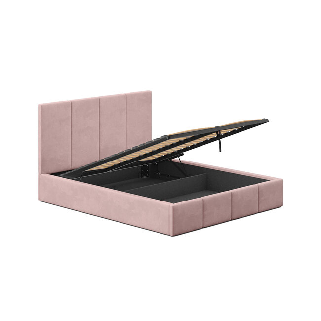Polsterbett Economy Rosa 90–180 x 200 cm – Moderne Leichtigkeit trifft auf gemütlichen Komfort