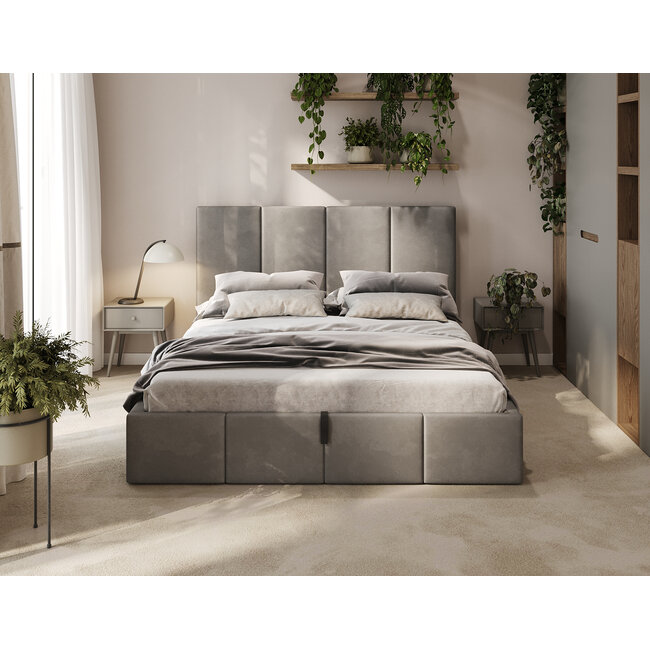 Polsterbett Economy Grau 90–180 x 200 cm – Zeitloses Design mit moderner Funktionalität