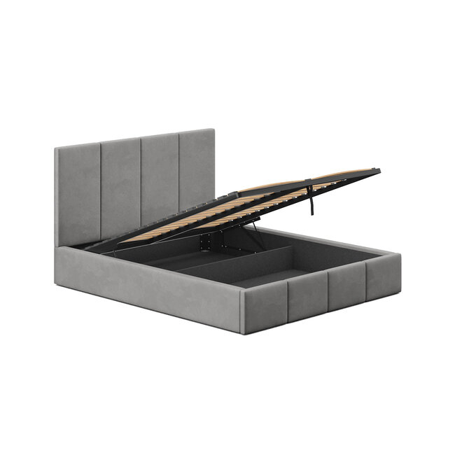 Polsterbett Economy Grau 90–180 x 200 cm – Zeitloses Design mit moderner Funktionalität