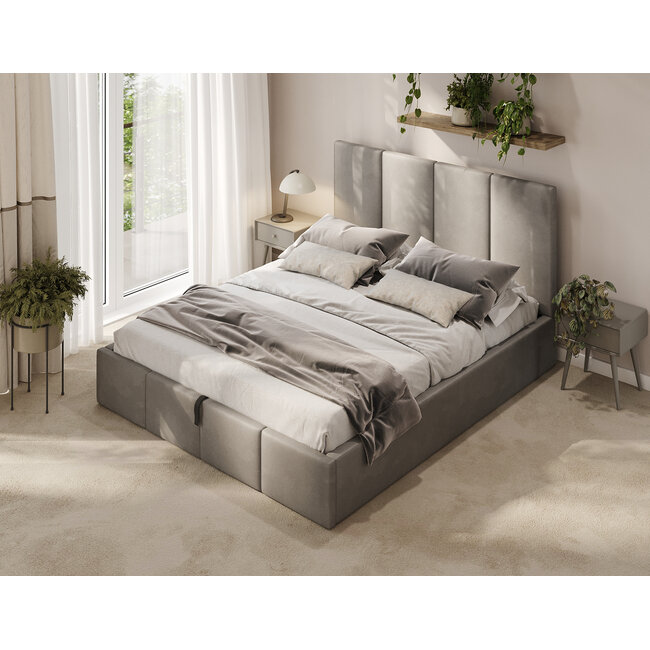 Polsterbett Economy Grau 90–180 x 200 cm – Zeitloses Design mit moderner Funktionalität
