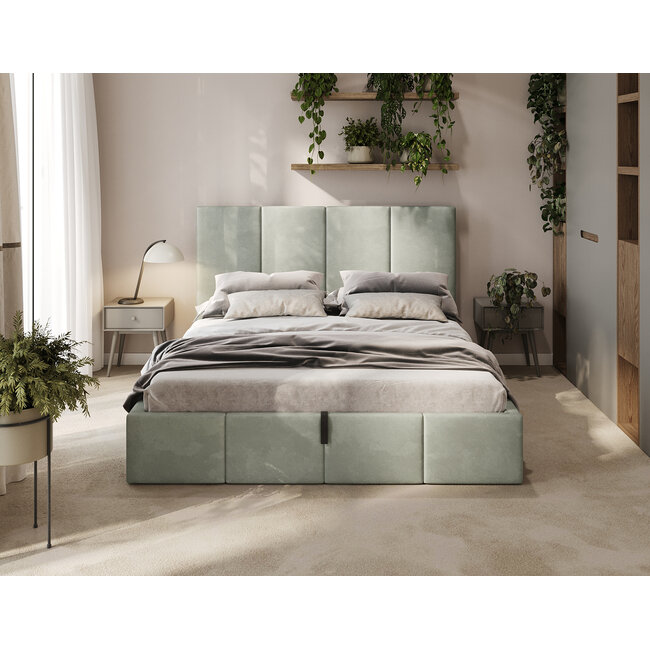 Polsterbett Economy Mintgrün 90–180 x 200 cm – Frische Leichtigkeit im modernen Design