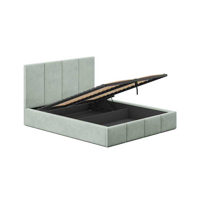 Polsterbett Economy Mintgrün 90–180 x 200 cm – Frische Leichtigkeit im modernen Design