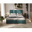 Polsterbett Economy Türkis 90–180 x 200 cm – Modernes Statement mit frischer Eleganz