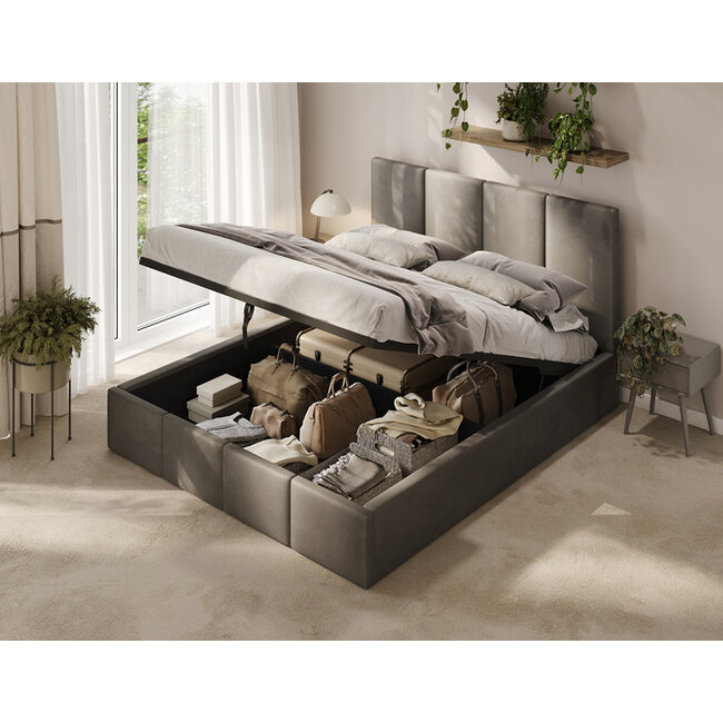 Polsterbett Economy Graphitgrau 90–180 x 200 cm – Edles Design in moderner Tiefe