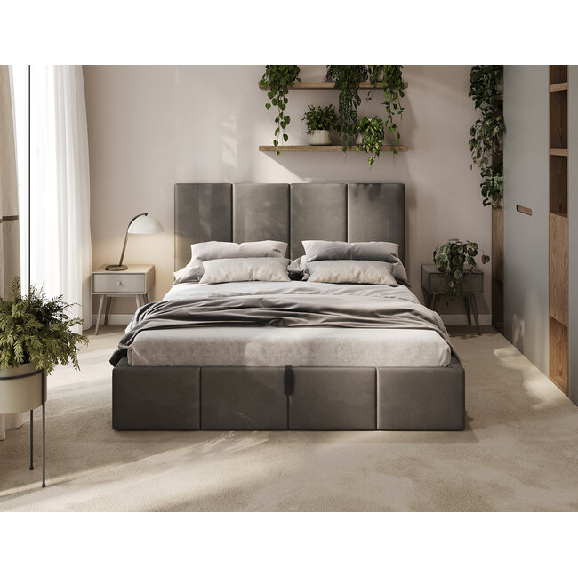 Polsterbett Economy Graphitgrau 90–180 x 200 cm – Edles Design in moderner Tiefe