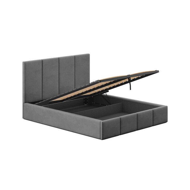 Polsterbett Economy Graphitgrau 90–180 x 200 cm – Edles Design in moderner Tiefe