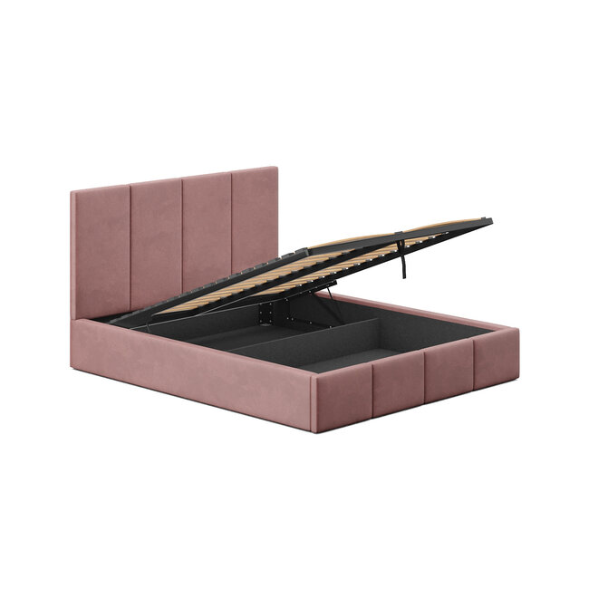 Polsterbett Economy Altrosa 90–180 x 200 cm – Sanfte Eleganz mit modernem Komfort