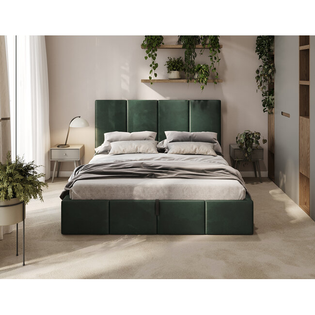 Polsterbett Economy Grün 90–180 x 200 cm – Frische Natürlichkeit im modernen Design