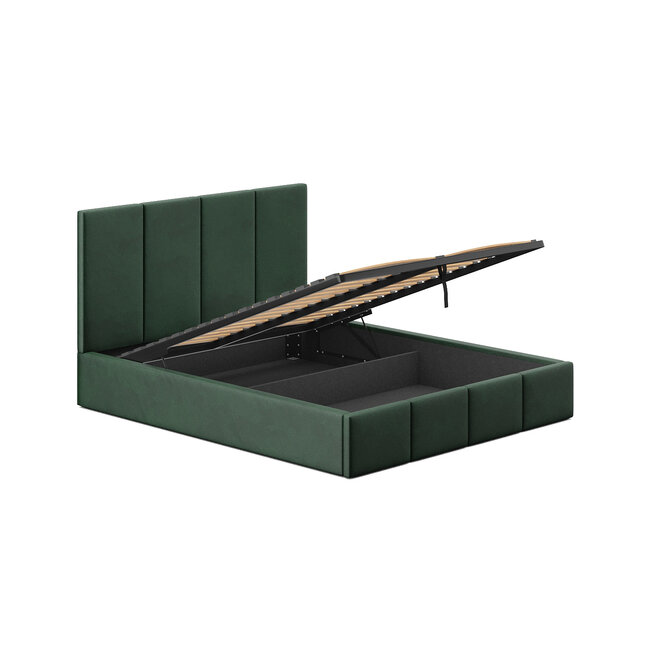 Polsterbett Economy Grün 90–180 x 200 cm – Frische Natürlichkeit im modernen Design