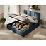 Polsterbett Economy Marineblau 90–180 x 200 cm – Elegante Tiefe mit modernem Komfort
