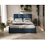 Polsterbett Economy Marineblau 90–180 x 200 cm – Elegante Tiefe mit modernem Komfort