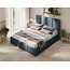 Polsterbett Economy Marineblau 90–180 x 200 cm – Elegante Tiefe mit modernem Komfort