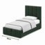 Polsterbett Economy Grün 90–180 x 200 cm – Frische Natürlichkeit im modernen Design