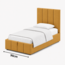 Polsterbett Economy Gelb 90–180 x 200 cm – Sonnige Akzente für ein modernes Schlafzimmer