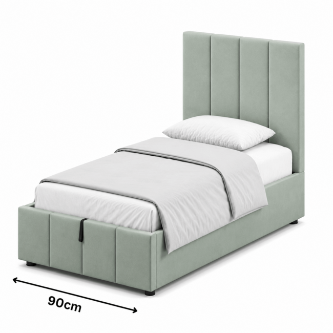 Polsterbett Economy Mintgrün 90–180 x 200 cm – Frische Leichtigkeit im modernen Design