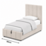 Polsterbett Economy Creme 90–180 x 200 cm – Helle Eleganz für ein ruhiges Schlafzimmer