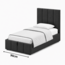 Polsterbett Economy Schwarz 90 - 180 cm  – Modernes Design trifft auf praktischen Komfort