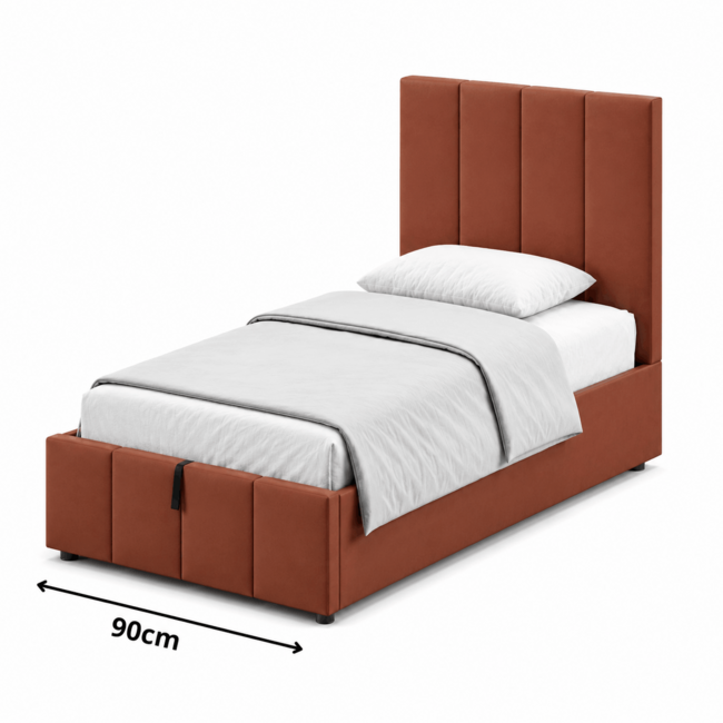 Polsterbett Economy Honiggelb 90–180 x 200 cm – Warme Eleganz mit sonnigem Charakter