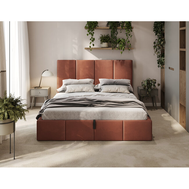 Polsterbett Economy Honiggelb 90–180 x 200 cm – Warme Eleganz mit sonnigem Charakter