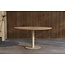 Garten-Essgruppe Alfons & Croft Beige – Teak-Rundtisch Ø120 cm mit 4 Rattan-Sesseln
