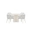 Garten-Essgruppe Linos & Lanzo Beige/Weiß – Moderne Outdoor-Eleganz mit Lounge-Komfort