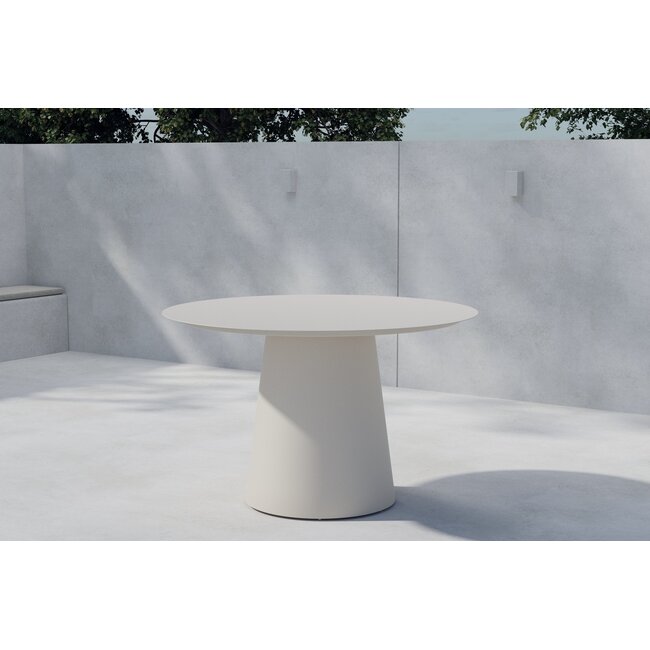 Garten-Essgruppe Alfons & Lanzo Beige – Skandinavische Outdoor-Essgruppe mit natürlichem Charme