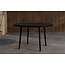 Garten-Essgruppe Giardini Rund & Levanzo Schwarz – Giardini Rundtisch Ø120 cm × H74 cm (Aluminium, 5 cm Platte) + Levanzo Positionssessel 56×59 cm (Stahl & Textilene, Sitzhöhe 41,5 cm, bis 4 Pers.)