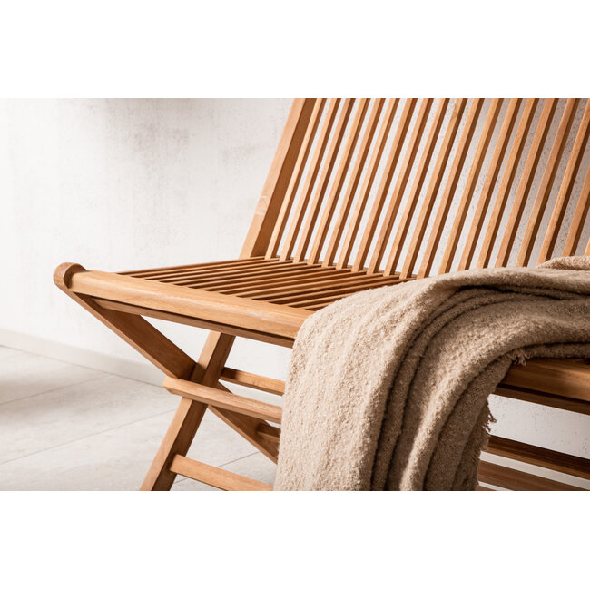 Gartenbank Ghana 100 cm Teak Natur – Klappbare Sitzbank mit zeitlosem Charme