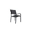 Gartenstuhl Santorini Schwarz – Stapelbarer Outdoor-Stuhl aus Aluminium