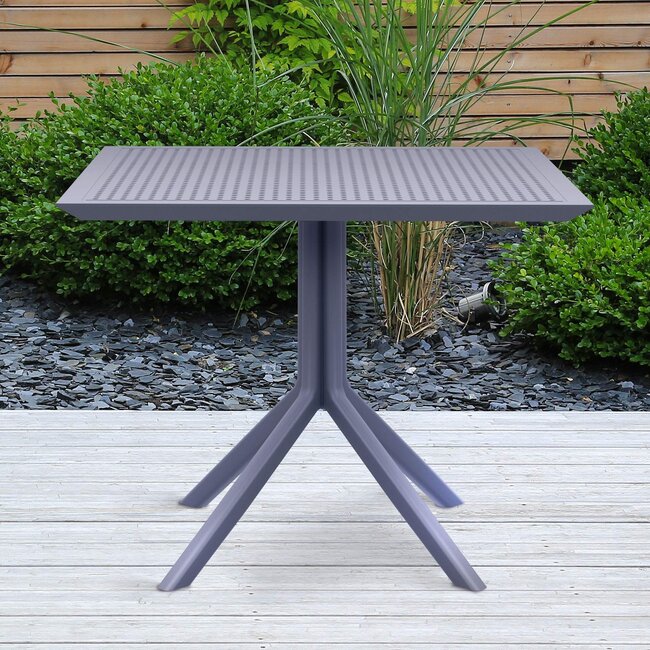 Gartentisch Sky 80 cm – Moderner Outdoor-Tisch in klarem Design