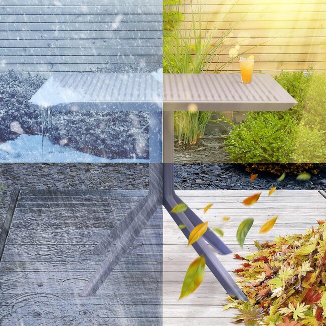 Gartentisch Sky 80 cm – Moderner Outdoor-Tisch in klarem Design