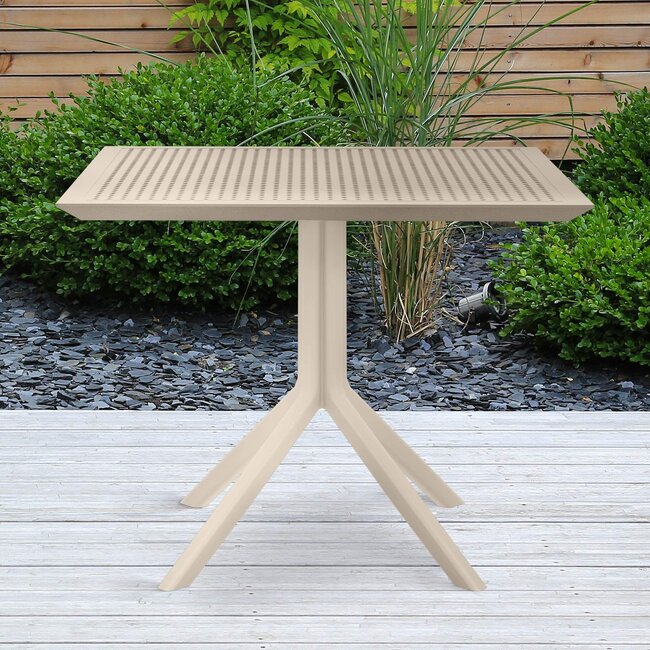 Gartentisch Sky 80 cm – Moderner Outdoor-Tisch in klarem Design