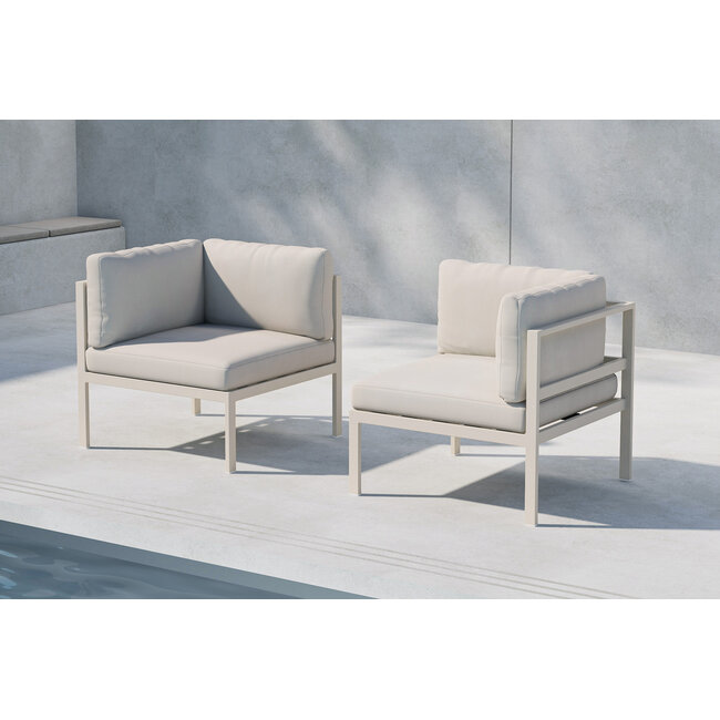 Copacabana Lounge-Modul Eckelement Beige – Modulares Outdoor-Sofa mit hohem Komfort