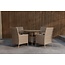 Garten-Essgruppe Lefkas Braun – 4-Sitzer Outdoor-Essgruppe aus Polyrattan