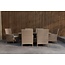 Garten-Essgruppe Lefkas Braun 150×90 cm – Polyrattan Outdoor-Essset