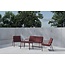 Fourni Loungeset Burgunder – Modernes Sofa Set mit Tisch & 2 Sesseln