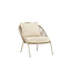 Gartensessel Lindos Beige – moderner Loungesessel für Innen & Außen