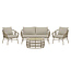 Lipari Sofa Set Braun – Elegantes Outdoor Lounge Set mit Sofa, Sesseln & Tisch