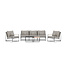 Palazzo Lounge Set Grau/Schwarz – Elegantes Outdoor Lounge Set mit Sofa, Sesseln & Tischen