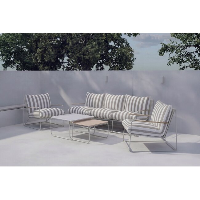 Palazzo Sofa Set Beige – Zeitlose Outdoor Lounge mit Sofa, Sesseln & Tisch