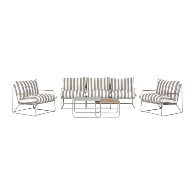 Palazzo Sofa Set Beige – Zeitlose Outdoor Lounge mit Sofa, Sesseln & Tisch