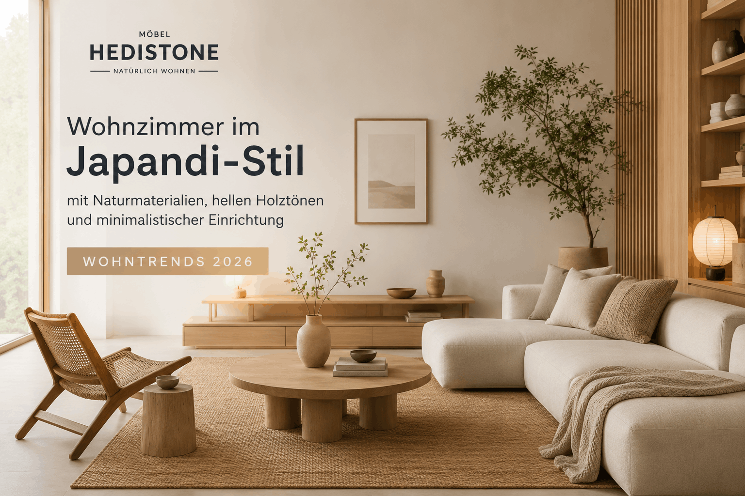 Die schönsten Wohntrends 2026 – Japandi, Quiet Luxury & Biophilic Design