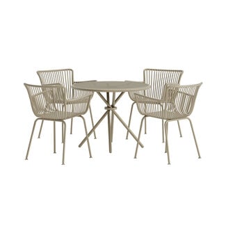 Venture Home Sifnos Dining Set Beige – Stilvolles Gartenmöbel-Set für 4 Personen