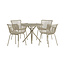 Garten-Essgruppe Sifnos Beige – stilvolles Outdoor-Essset für 4 Personen