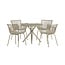 Sifnos Dining Set Beige – Stilvolles Gartenmöbel-Set für 4 Personen