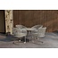 Garten-Essgruppe Tilos in Hellgrau/Beige – elegantes Outdoor-Essset mit Rope-Stühlen